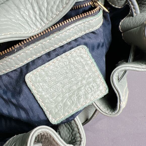 Coach Sonoma Leather Daypack Sea Blue Large Backpack 4911 - Picture 3 of 12